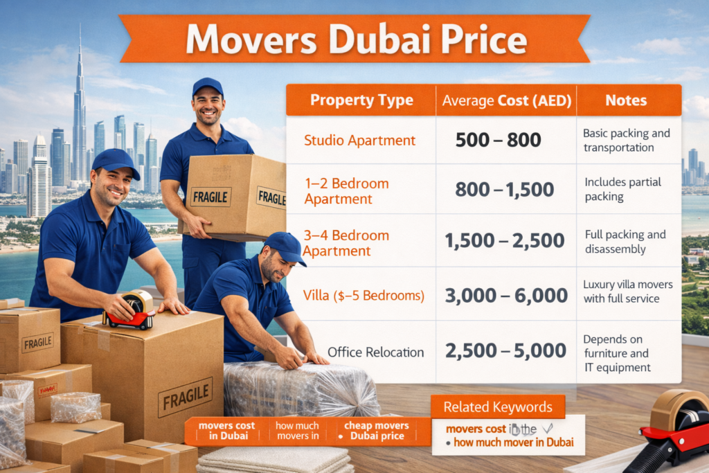 movers Dubai price